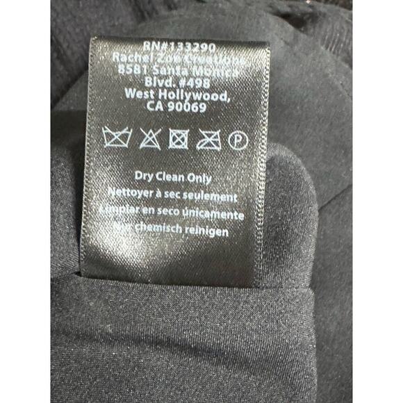 Rachel Zoe Top Sequin Peplum Short Flutter Sleeve Black Size 0 NEW - Picture 7 of 10